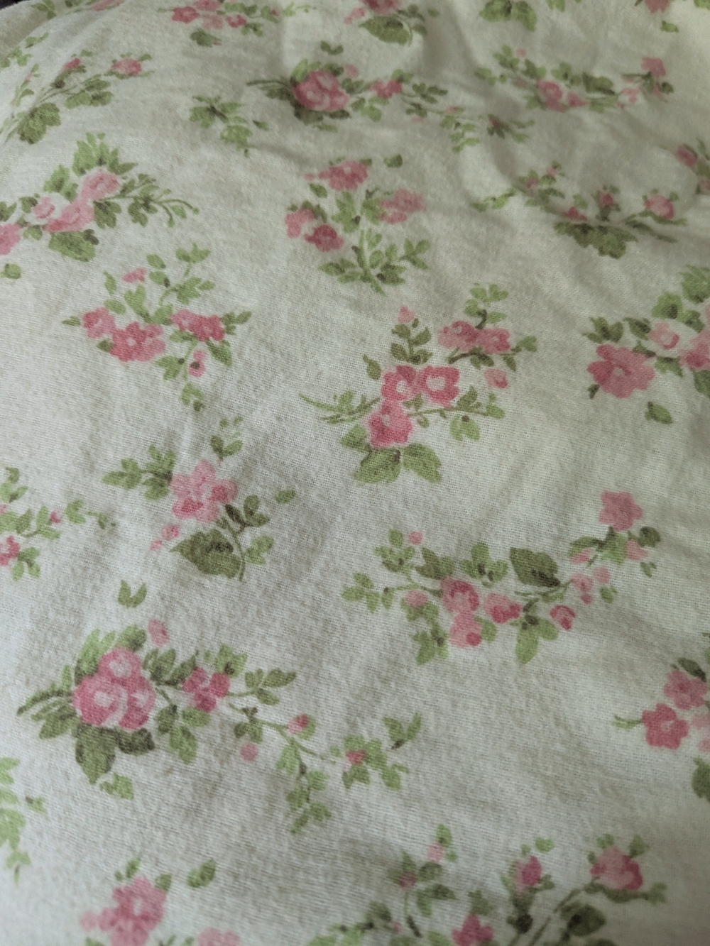 Laura Ashley Queen Flannel Sheet Set | Pink Floral | 100% Cotton | Like New